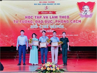 Liên Chi bộ Trường Cơ khí- Ô tô, Phòng Tổ chức Hành chính, Trung tâm Truyền thông và Quan hệ công chúng đạt giải Nhì toàn đoàn và giải Tiểu phẩm sân khấu xuất sắc nhất cuộc thi "Học tập và làm theo tư tưởng, đạo đức, phong cách Hồ Chí Minh năm 2023