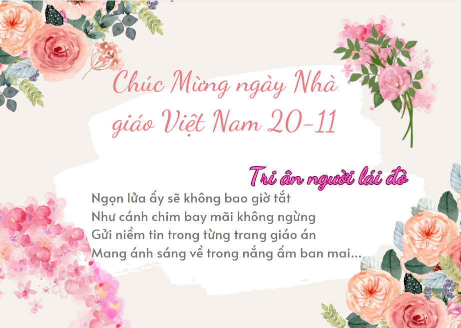 Sinh viên Trường Cơ khí - Ô tô thiết kế thiệp tri ân ngày 20/11