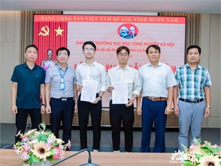 Chi bộ 4 – Đảng bộ Bộ phận Trường Cơ khí – Ô tô tổ chức kết nạp đảng viên mới Tháng 04/2024.