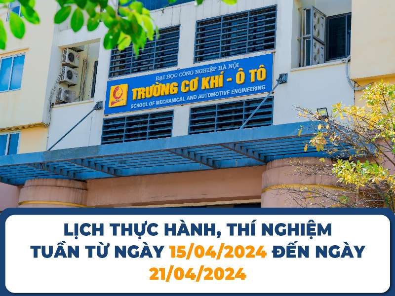 Lịch Thực hành, Thí nghiệm tuần 8 Học kỳ 2 (Năm học 2023-2024)