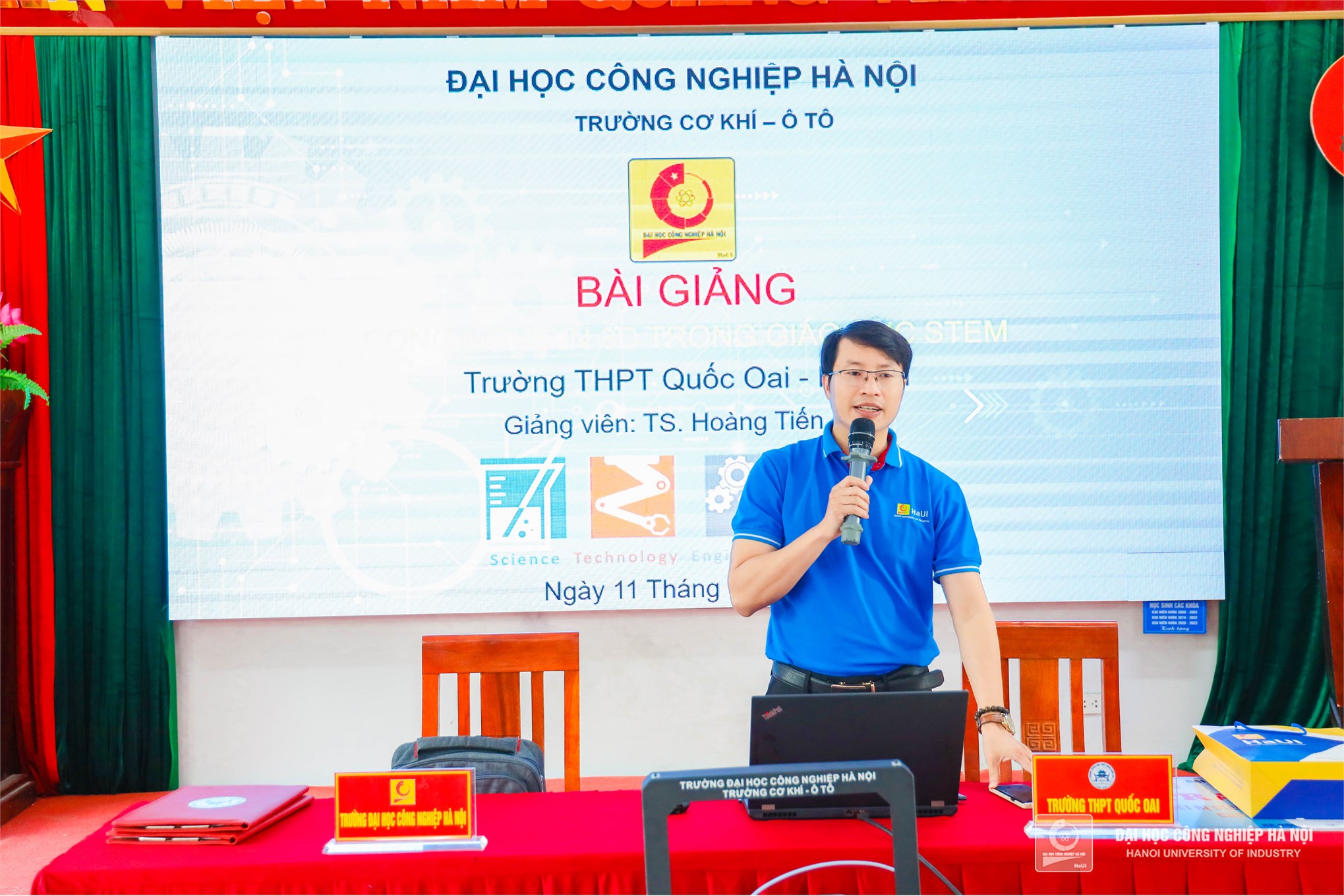 Trường Cơ khí – Ô tô, Đại học Công nghiệp Hà Nội mở rộng hoạt động kết nối giáo dục STEM với học sinh THPT Quốc Oai, Hà Nội