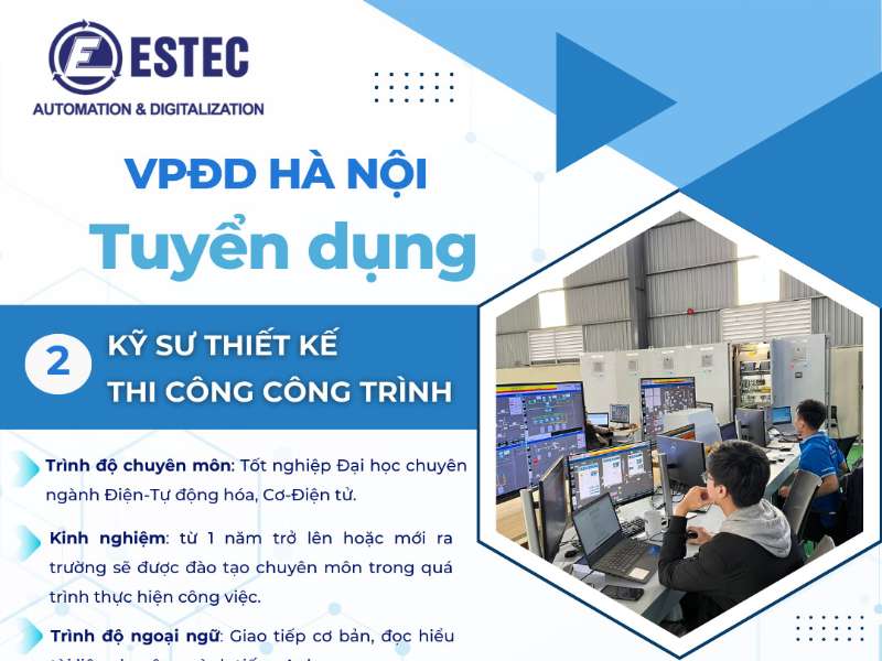 Thông báo tuyển dụng của công ty ESTEC