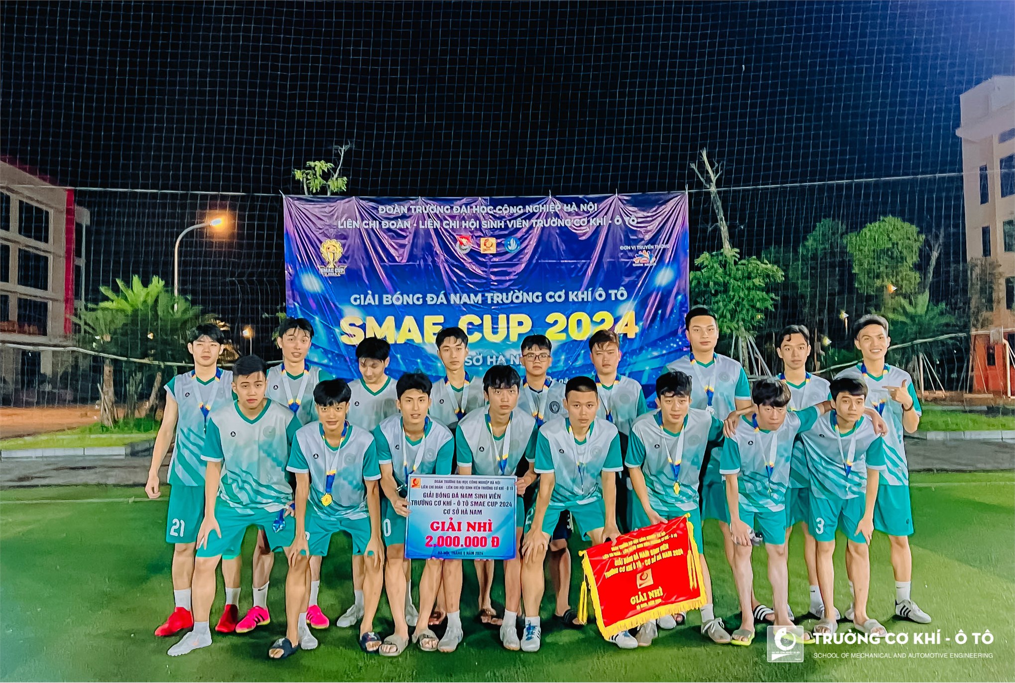 Ngôi vô địch giải bóng đá nam sinh viên SMAE CUP 2024 cơ sở Hà Nam gọi tên: Lớp Đại học Ô tô 3 Khóa 18