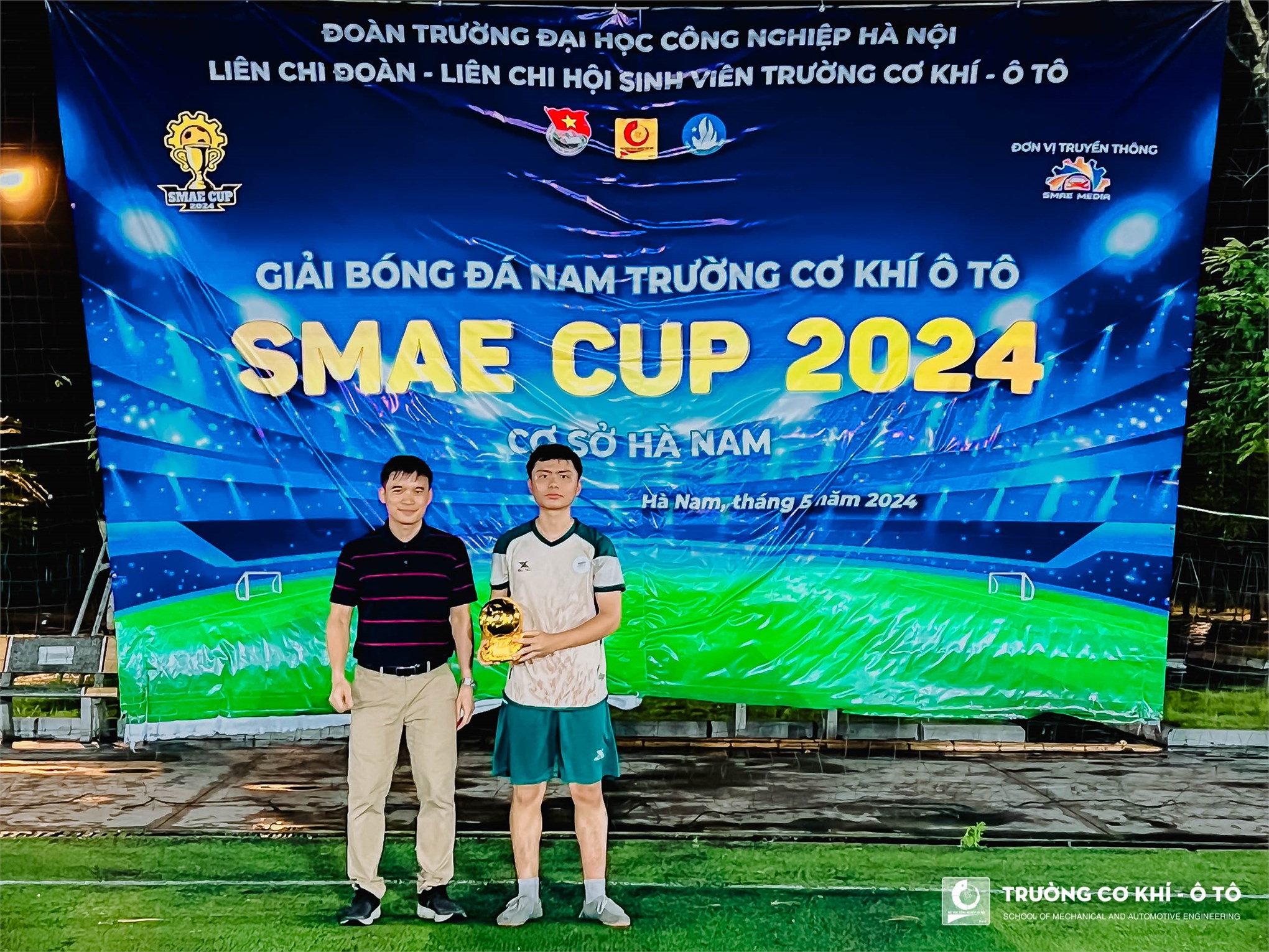 Ngôi vô địch giải bóng đá nam sinh viên SMAE CUP 2024 cơ sở Hà Nam gọi tên: Lớp Đại học Ô tô 3 Khóa 18