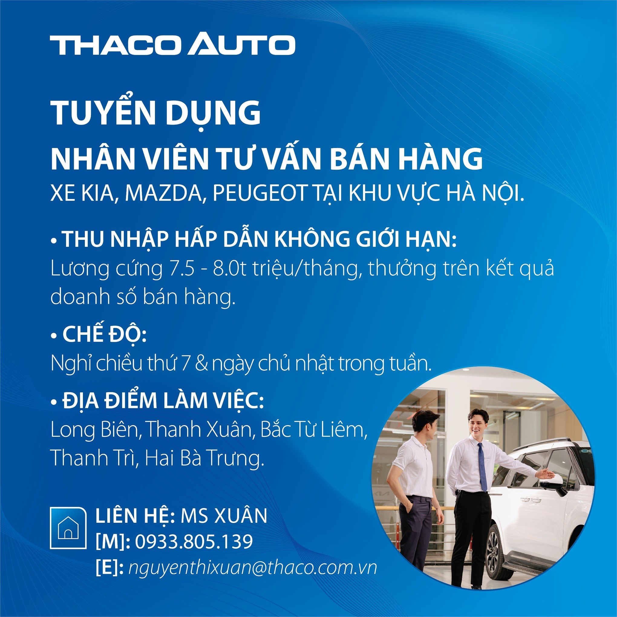 Thông báo tuyển dụng của công ty cổ phần tập đoàn Trường Hải (THACO AUTO)