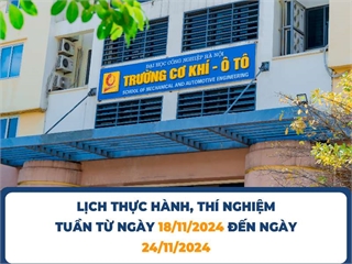 Lịch Thực hành, Thí nghiệm tuần 11 Học kỳ 1 (Năm học 2024-2025)