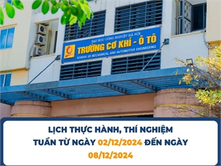 Lịch Thực hành, Thí nghiệm tuần 13 học kỳ 1 (Năm học 2024-2025)