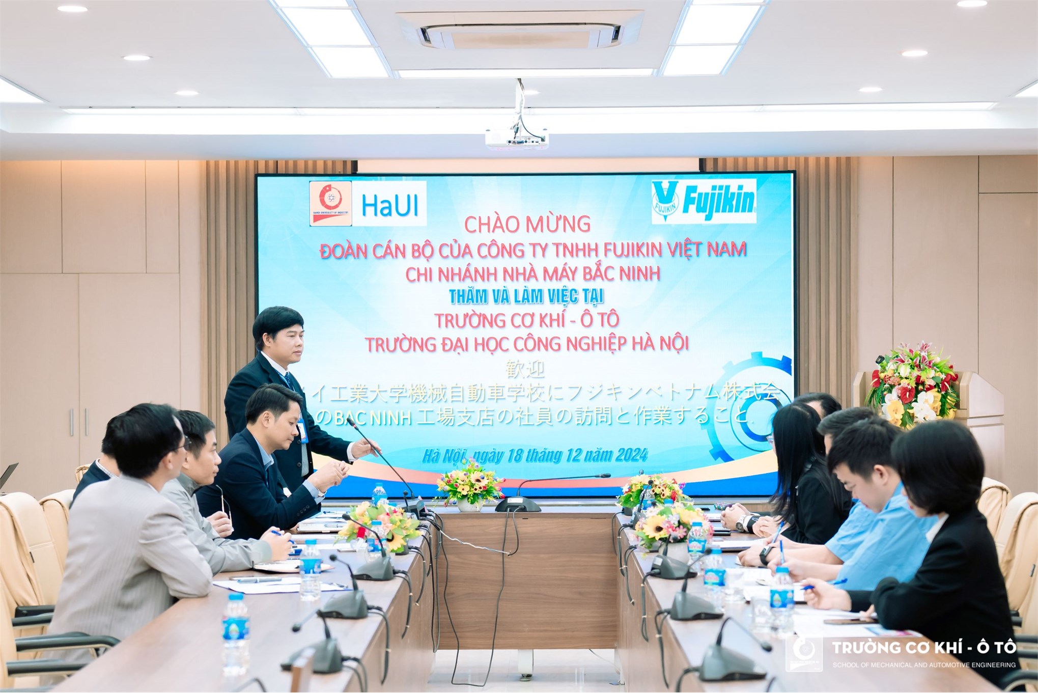 Development cooperation between School of Mechanical and Automotive Engineering and Fujikin Vietnam