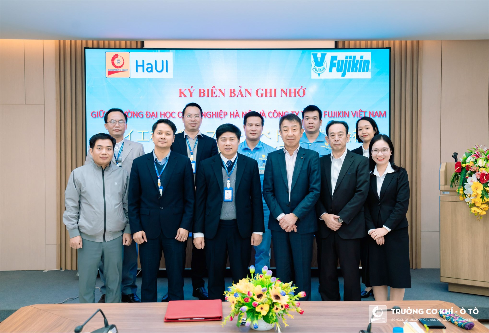 Development cooperation between School of Mechanical and Automotive Engineering and Fujikin Vietnam