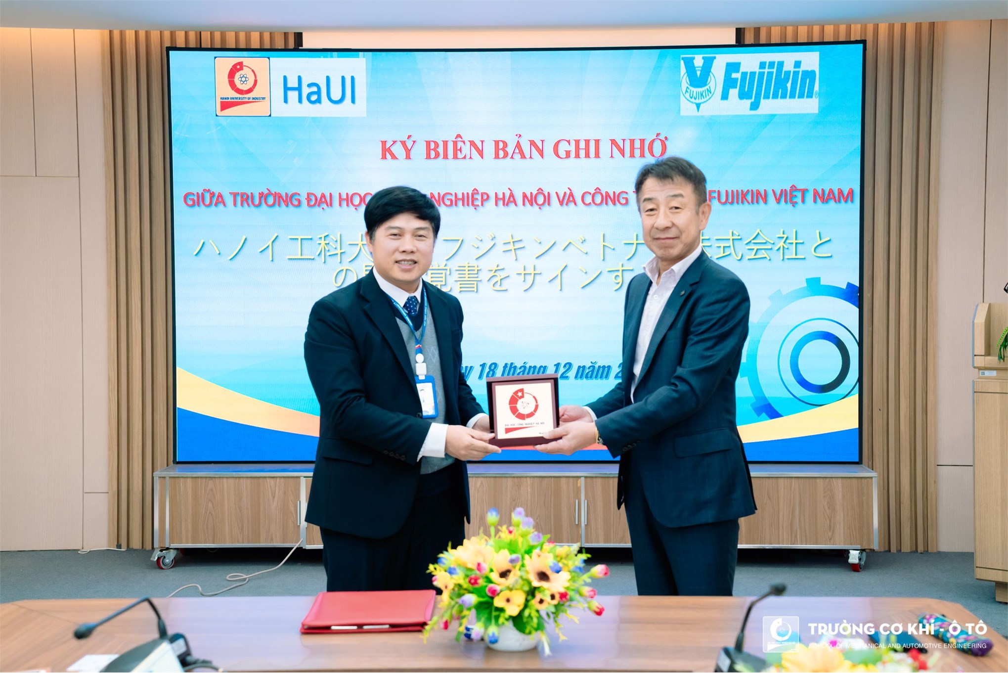 Development cooperation between School of Mechanical and Automotive Engineering and Fujikin Vietnam