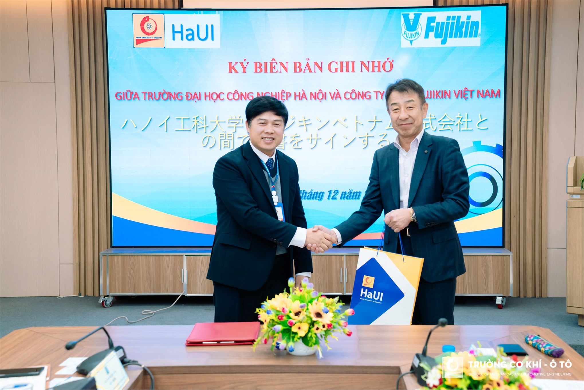 Development cooperation between School of Mechanical and Automotive Engineering and Fujikin Vietnam