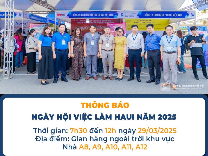 Thông báo kế hoạch tổ chức "Ngày hội việc làm Trường Đại học Công nghiệp Hà Nội năm 2025"