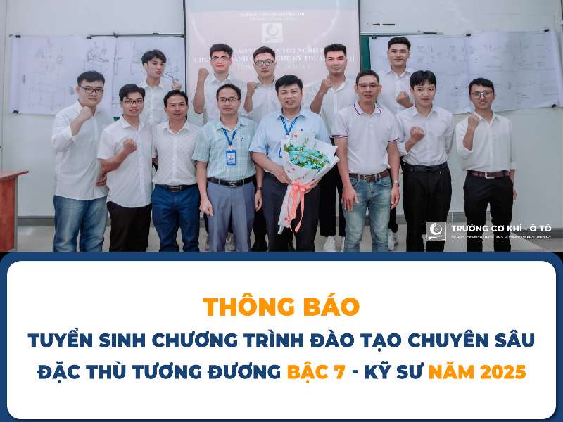 Thông báo tuyển sinh chương trình đào tạo chuyên sâu đặc thù tương đương bậc 7 - Kỹ sư năm 2025