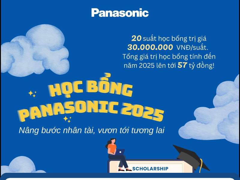 Thông báo chương trình học bổng "Panasonic năm 2025"