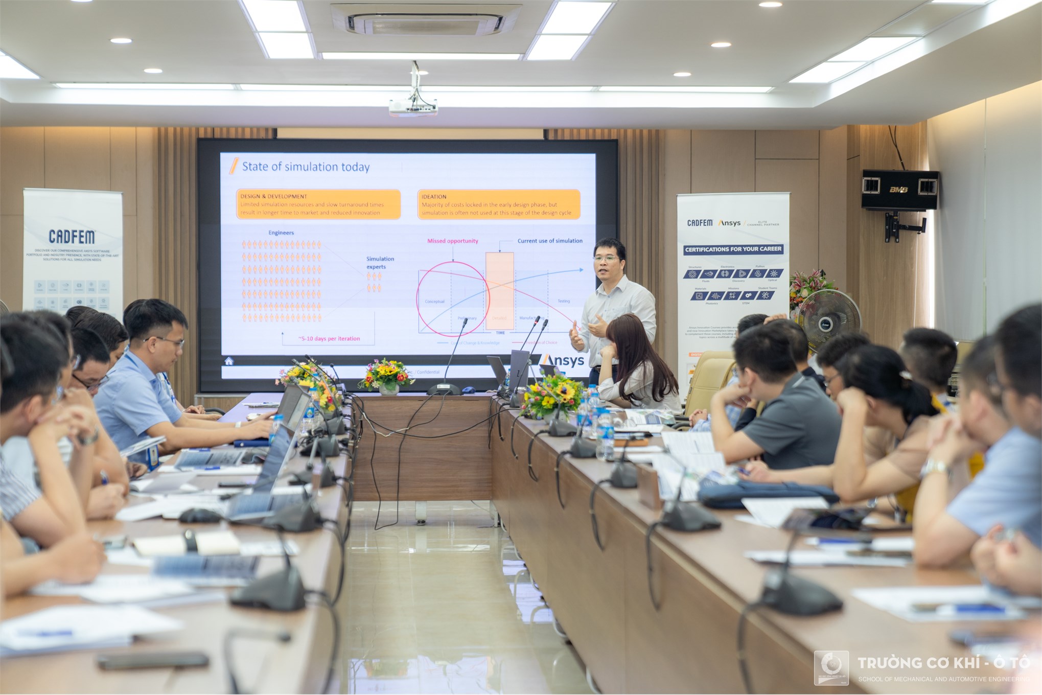 Hội thảo Ansys - Giải pháp mô phỏng toàn diện cho thiết kế cơ khí - tự động hóa và phát triển ô tô tại Trường Cơ khí – Ô tô