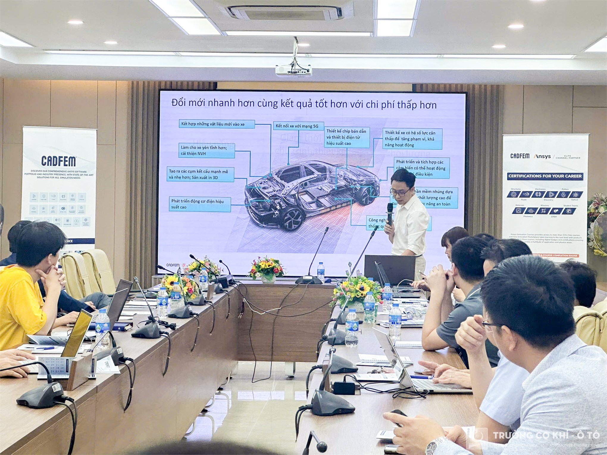 Hội thảo Ansys - Giải pháp mô phỏng toàn diện cho thiết kế cơ khí - tự động hóa và phát triển ô tô tại Trường Cơ khí – Ô tô