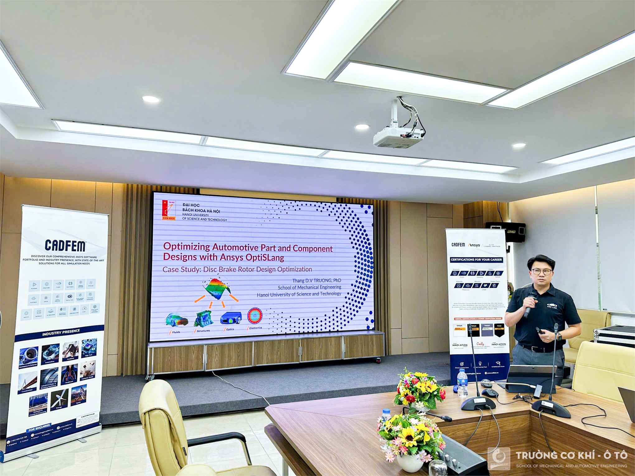 Hội thảo Ansys - Giải pháp mô phỏng toàn diện cho thiết kế cơ khí - tự động hóa và phát triển ô tô tại Trường Cơ khí – Ô tô