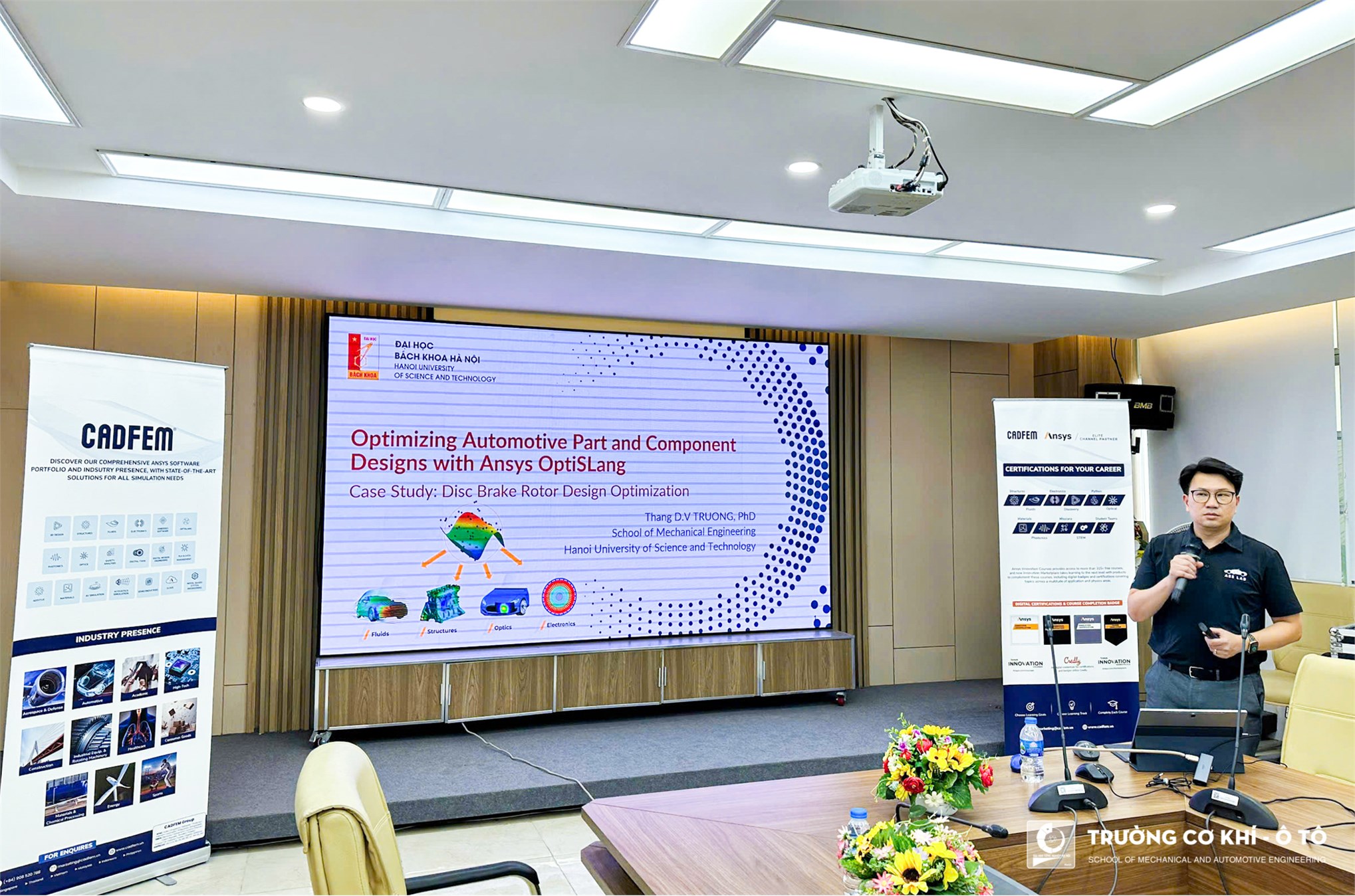 Hội thảo `Ansys - Giải pháp mô phỏng toàn diện cho thiết kế cơ khí - tự động hóa và phát triển ô tô` tại Trường Cơ khí – Ô tô