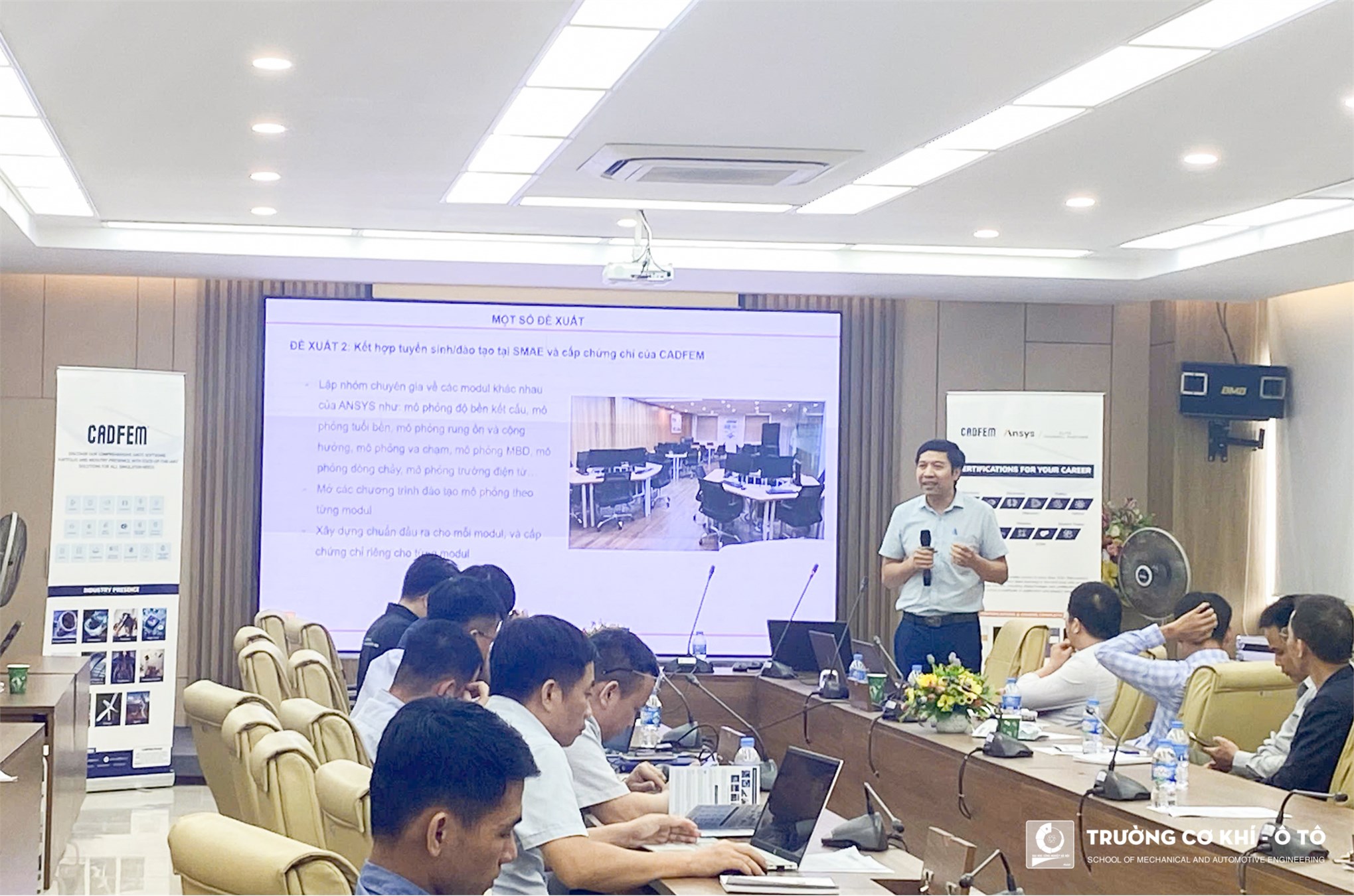 Hội thảo `Ansys - Giải pháp mô phỏng toàn diện cho thiết kế cơ khí - tự động hóa và phát triển ô tô` tại Trường Cơ khí – Ô tô