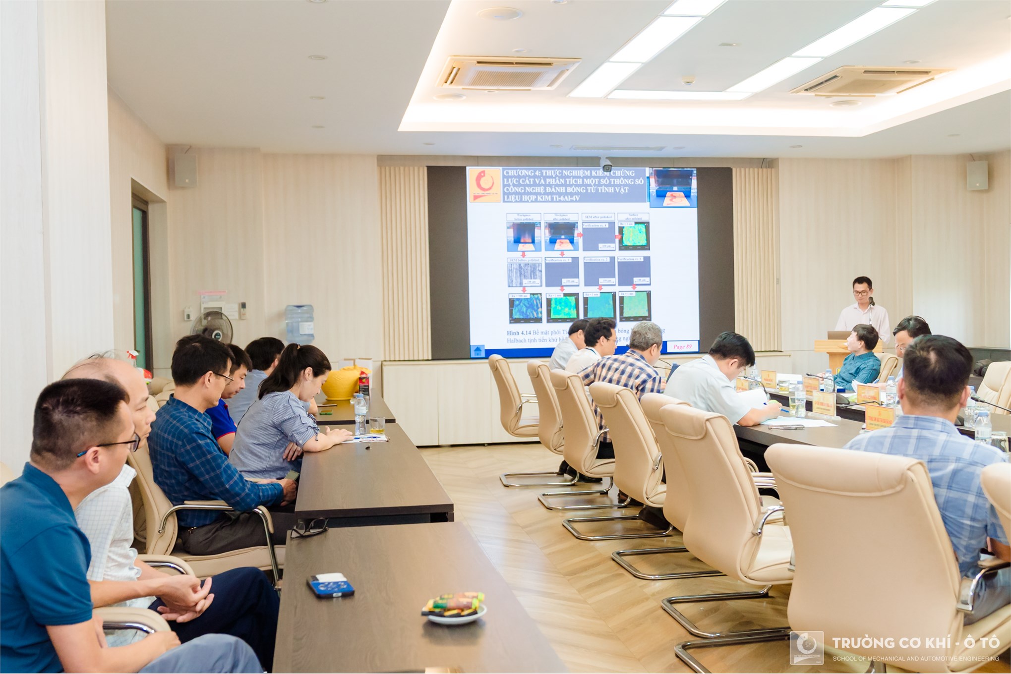 Đánh giá luận án tiến sĩ cấp đơn vị chuyên môn cho NCS Nguyễn Duy Trinh chuyên ngành Kỹ thuật Cơ khí, Trường Cơ khí - Ô tô