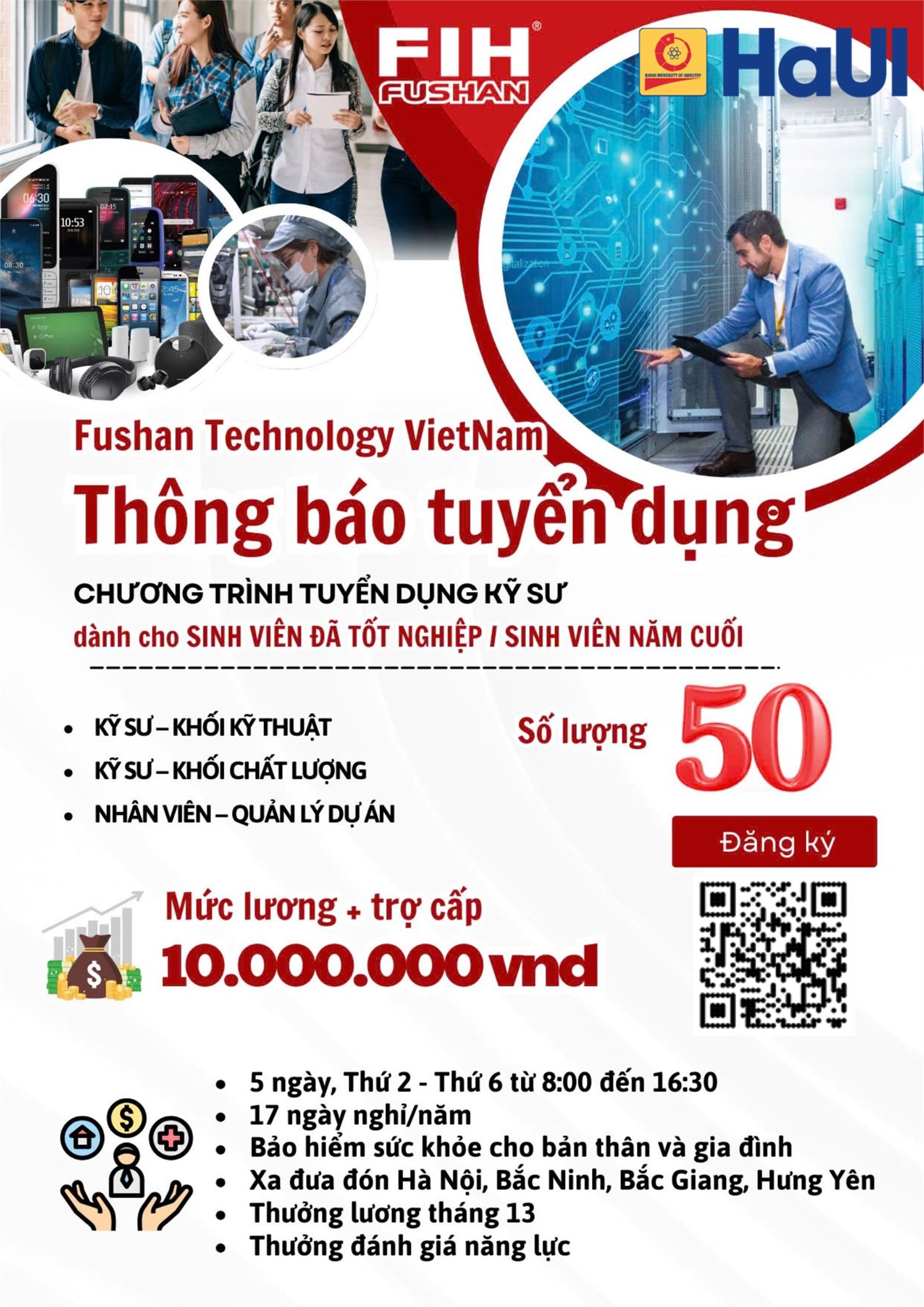 Thông báo chương trình tuyển dụng của Công ty Fushan Technology Việt Nam