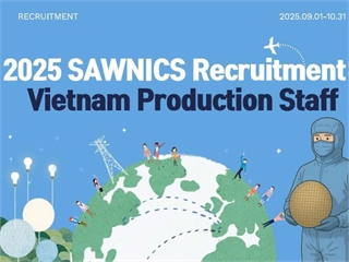 Thông báo chương trình tuyển dụng của Công ty Sawnics Hàn Quốc