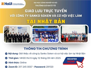 Thông báo giao lưu trực tuyến với công ty Sanko Soken - Cơ hội việc làm tại Nhật Bản