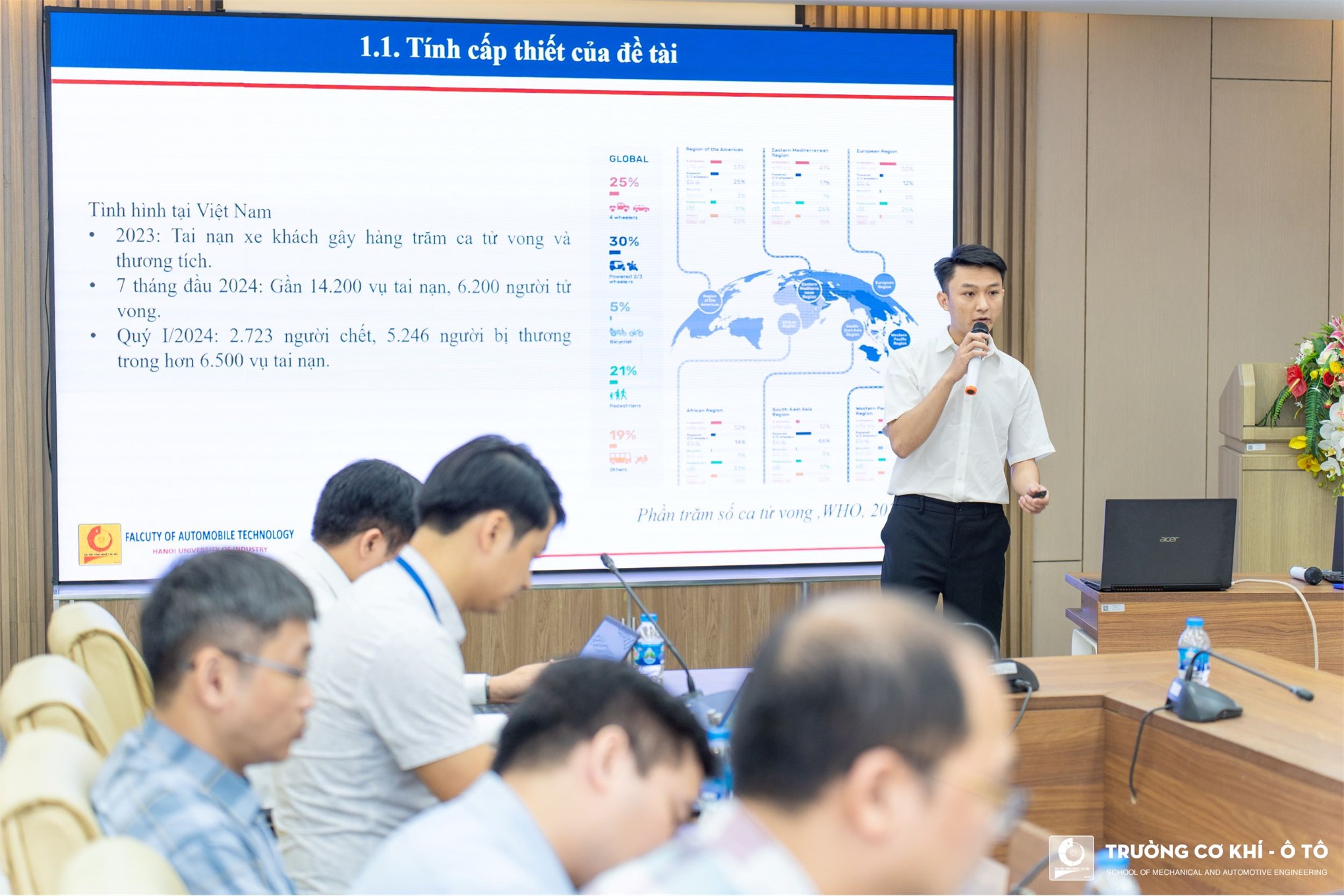 Nghiệm thu đề tài sinh viên nghiên cứu khoa học lĩnh vực Ô tô: sự sáng tạo và tiềm năng ứng dụng