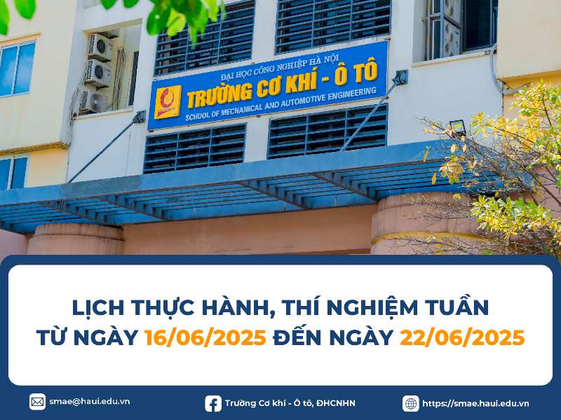 Lịch Thực hành, Thí nghiệm tuần 16 học kỳ 2 (Năm học 2024-2025)