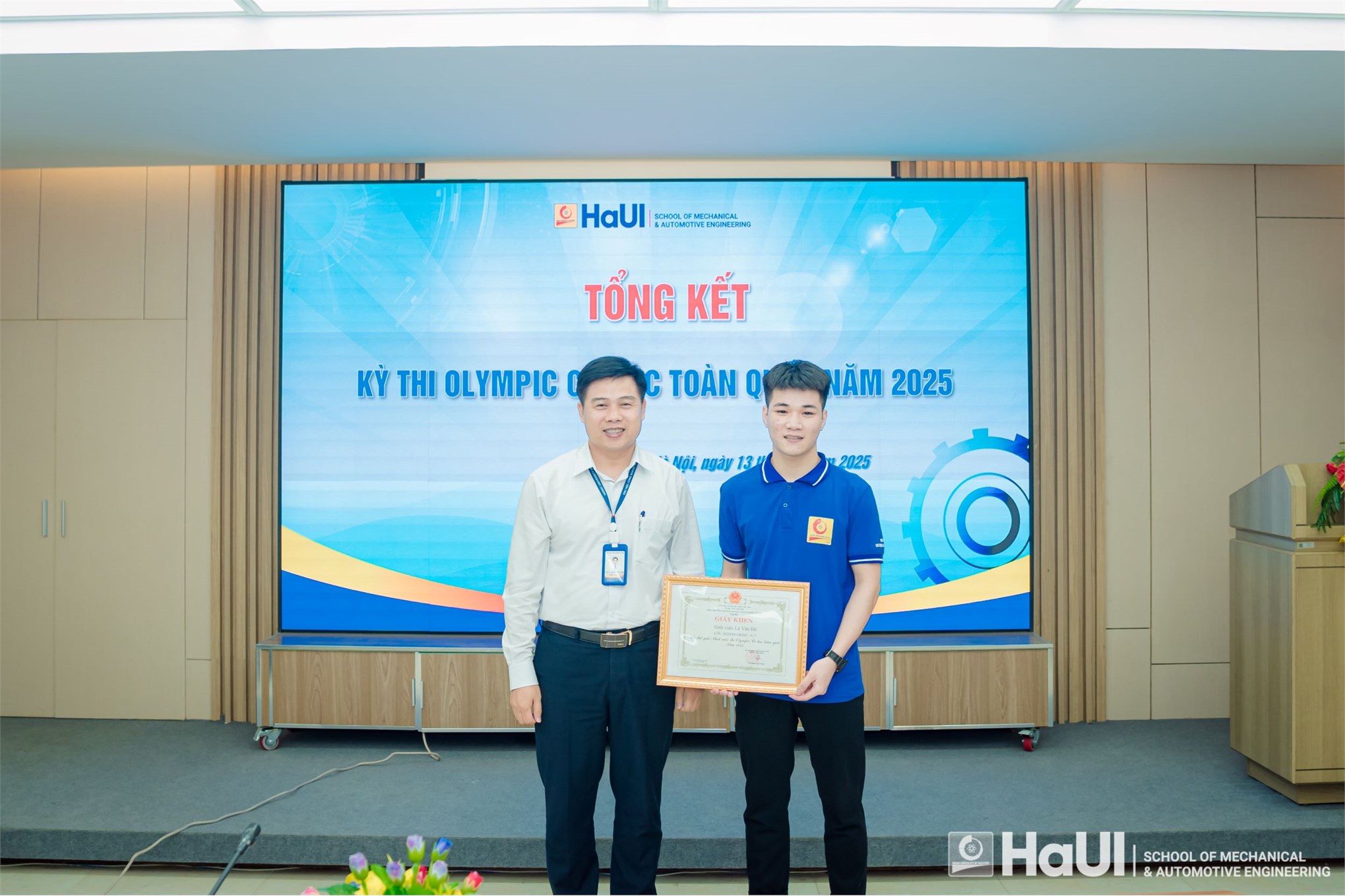 Trường Cơ khí – Ô tô tổng kết và trao giải Olympic Cơ học năm 2025