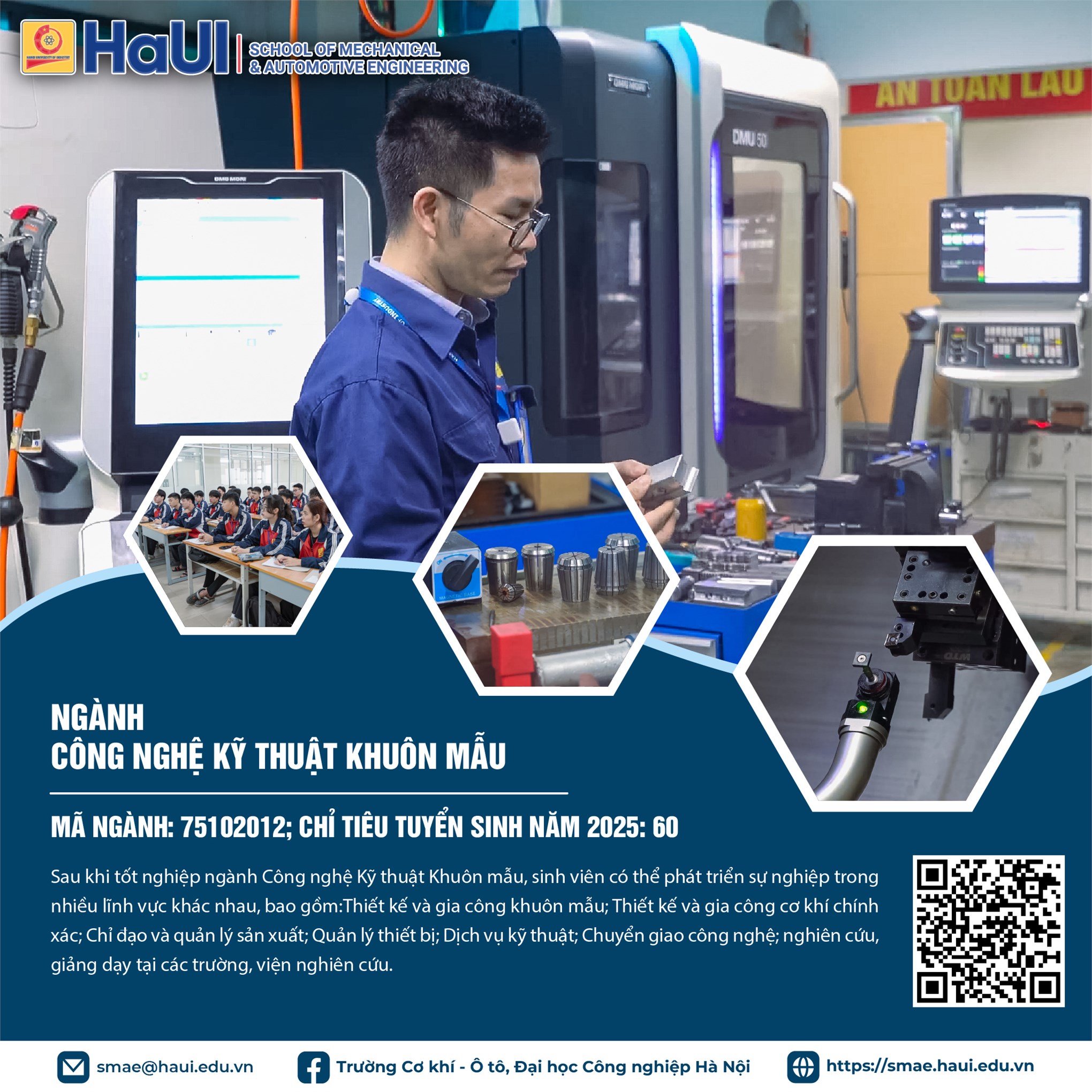 Thông tin các ngành, chương trình đào tạo trình độ đại học Trường Cơ khí – Ô tô, Đại học Công nghiệp Hà Nội tuyển sinh năm 2025