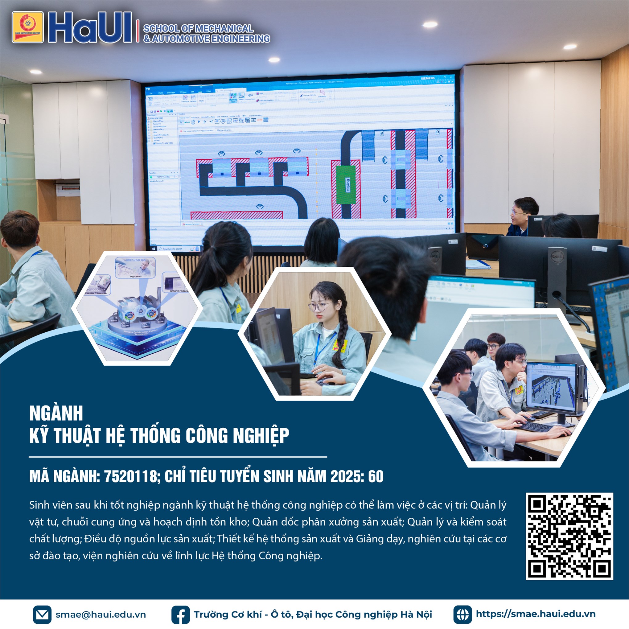 Thông tin các ngành, chương trình đào tạo trình độ đại học Trường Cơ khí – Ô tô, Đại học Công nghiệp Hà Nội tuyển sinh năm 2025