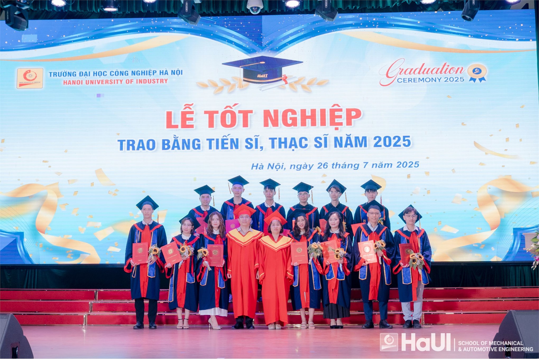 New postgraduate students with Master degree of School of Mechanical and Automotive Engineering, 2025: Elite human resources ready for the future industrial revolution