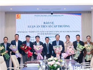 PhD candidate Nguyen Duy Trinh successfully defended the university-level doctoral dissertation