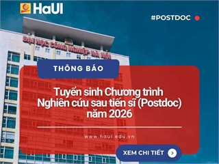 Thông báo tuyển sinh chương trình nghiên cứu sau tiến sĩ năm 2026