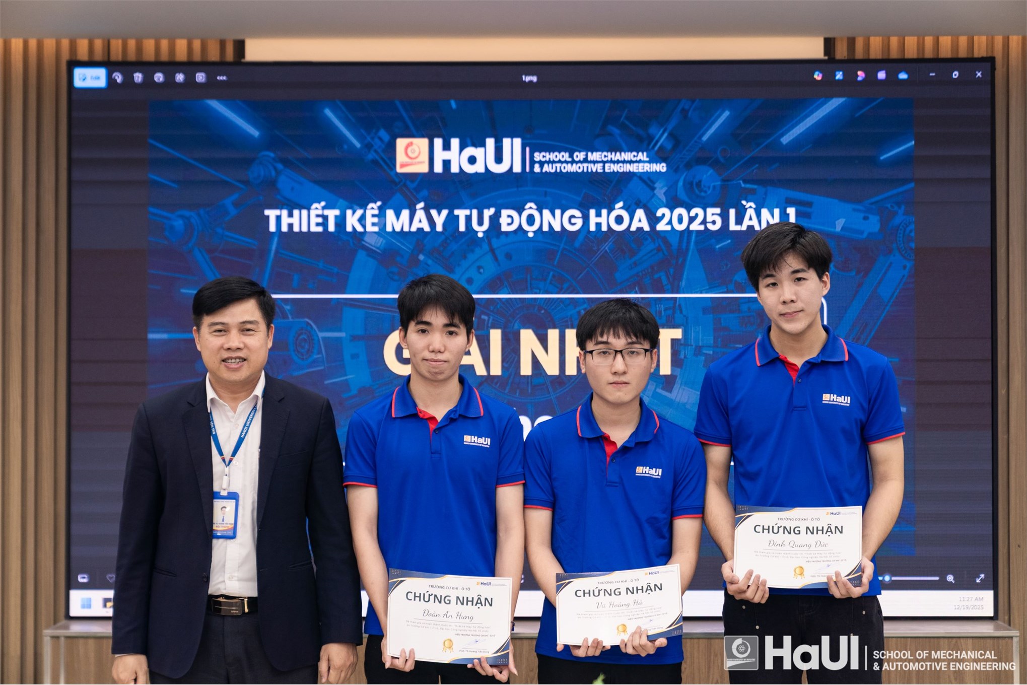 Chung kết cuộc thi thiết kế máy tự động hóa Trường Cơ khí – Ô tô – Lần thứ 1