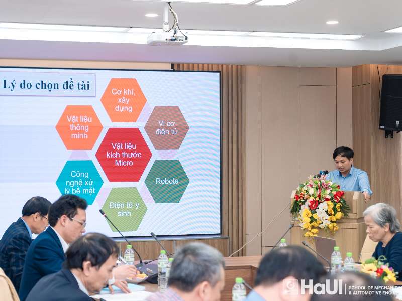 Hội thảo luận án tiến sĩ cho nghiên cứu sinh Khuất Đức Dương ngành Kỹ thuật Cơ khí