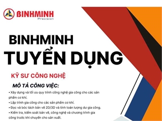 Thông báo tuyển dụng của Công ty TNHH Xây dựng, Cơ khí và thương mại Bình Minh
