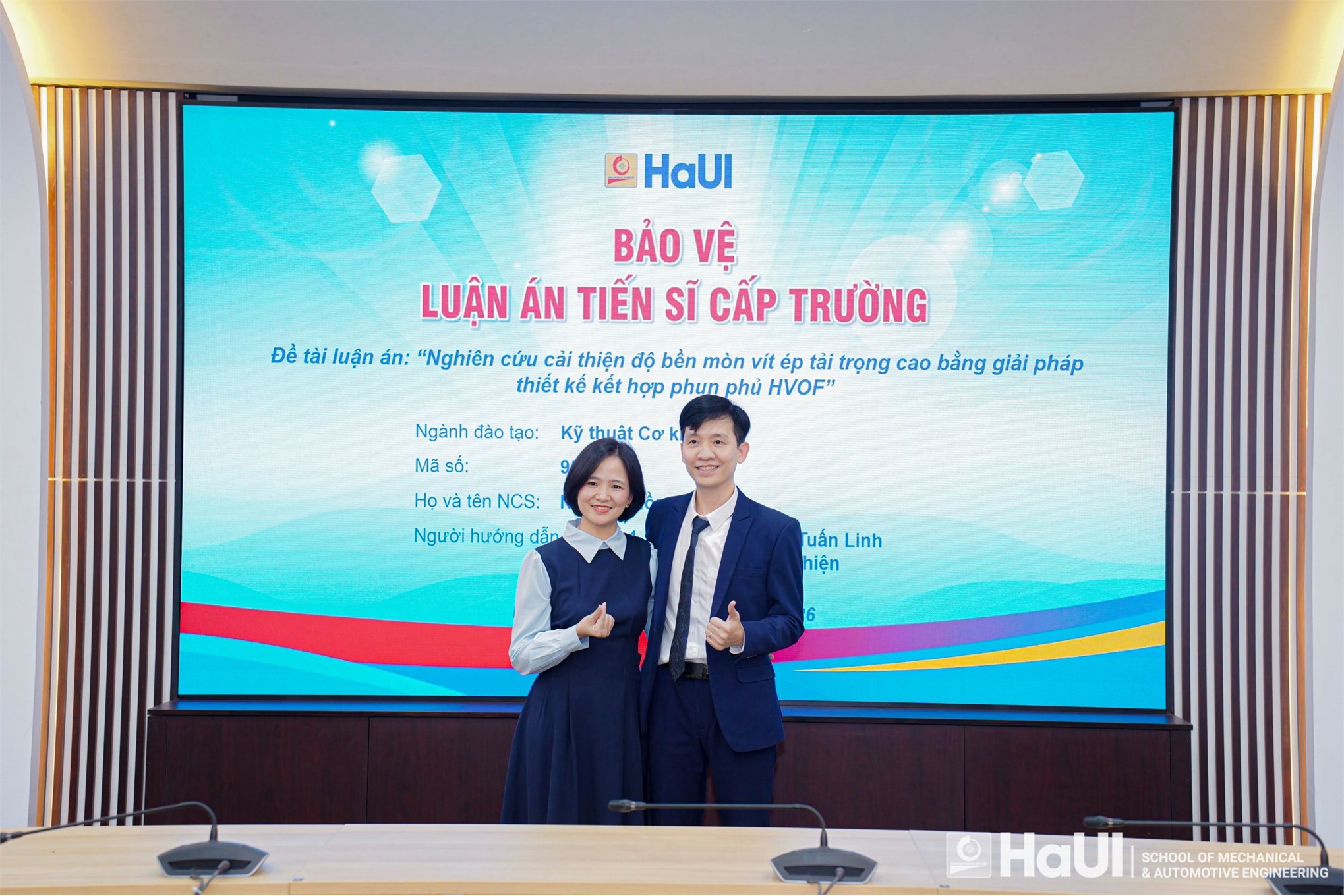 Nghiên cứu sinh Nguyễn Hồng Tiến – Ngành Kỹ thuật Cơ khí bảo vệ thành công Luận án Tiến sĩ