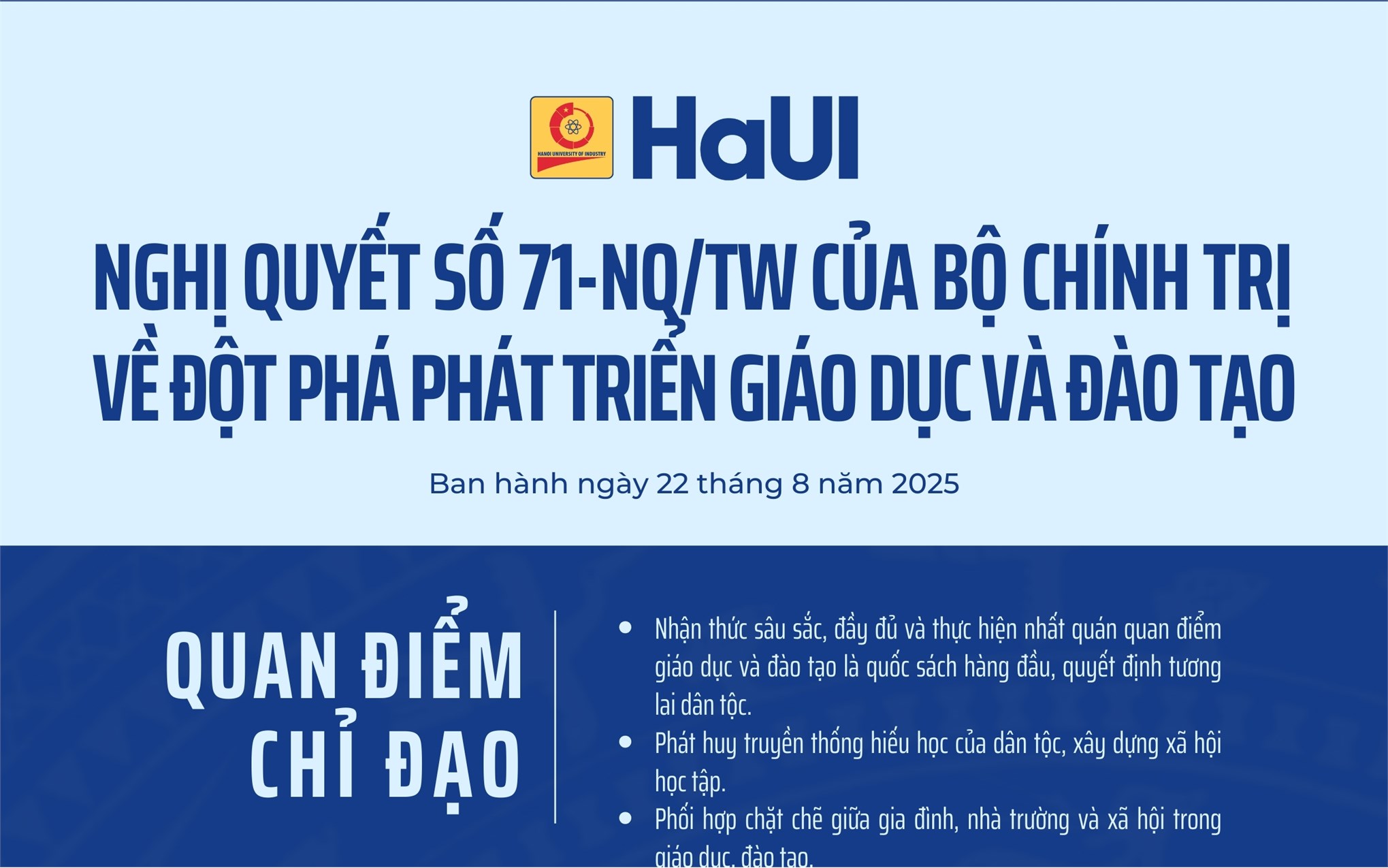 Nghị quyết số 71-NQ/TW về đột phá phát triển giáo dục và đào tạo