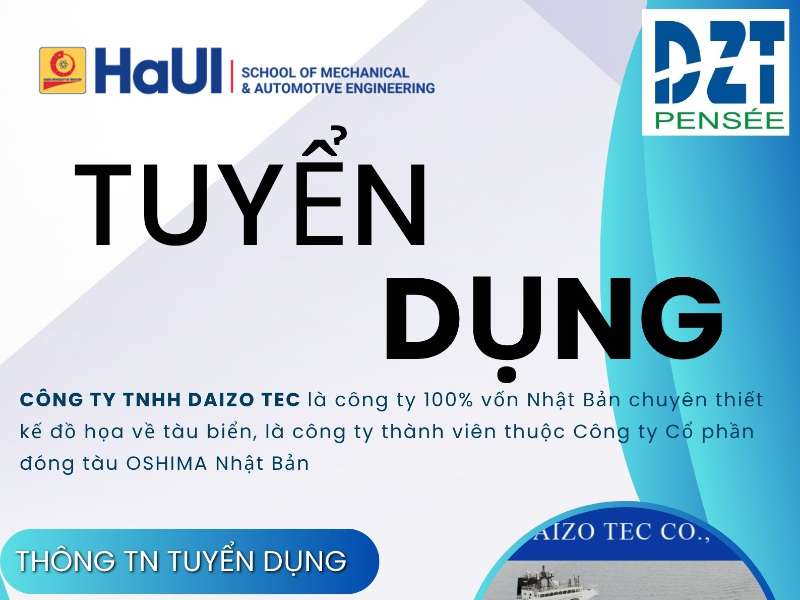 Thông báo chương trình Hội thảo tuyển dụng của Công ty TNHH Daizo tec