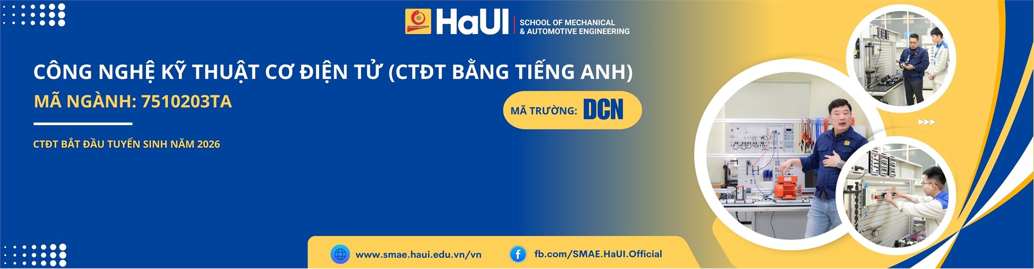 Công nghệ kỹ thuật cơ điện tử (CTĐT bằng tiếng Anh)