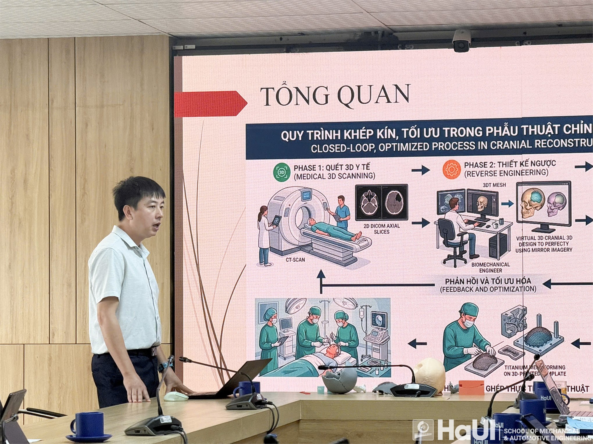 Nghiên cứu tối ưu hóa mảnh ghép xương sọ nhân tạo bằng công nghệ in 3D – hướng nghiên cứu mới tại Trường Cơ khí – Ô tô