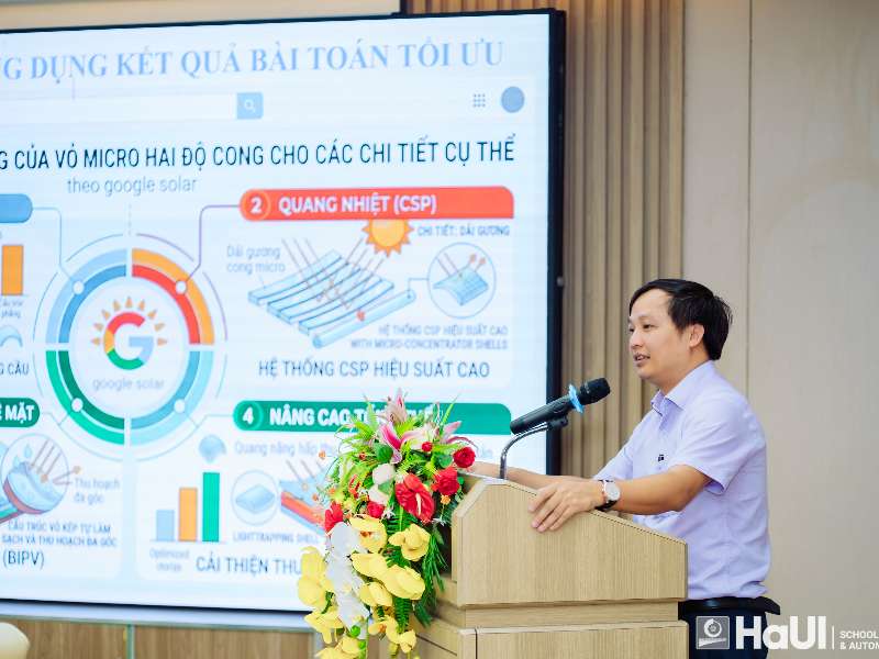 Đánh giá luận án tiến sĩ cấp đơn vị chuyên môn cho NCS Khuất Đức Dương với đề tài "Phân tích tĩnh, động và tối ưu kết cấu vỏ kích cỡ Micro hai độ cong có cơ tính biến đổi"