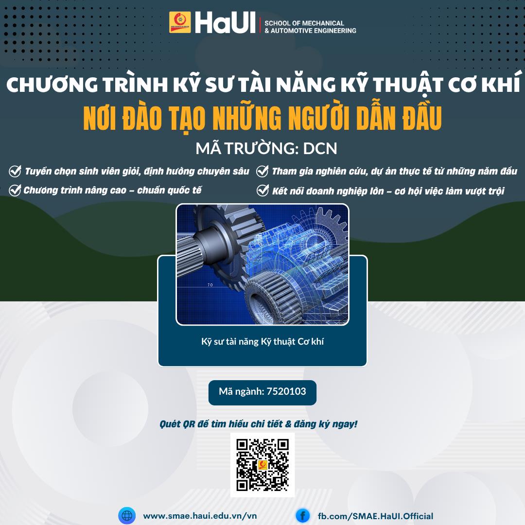 Khám phá các nhóm ngành/chương trình đào tạo tại Trường Cơ khí – Ô tô, HaUI năm 2026: Bệ phóng của những kỹ sư, cử nhân toàn cầu