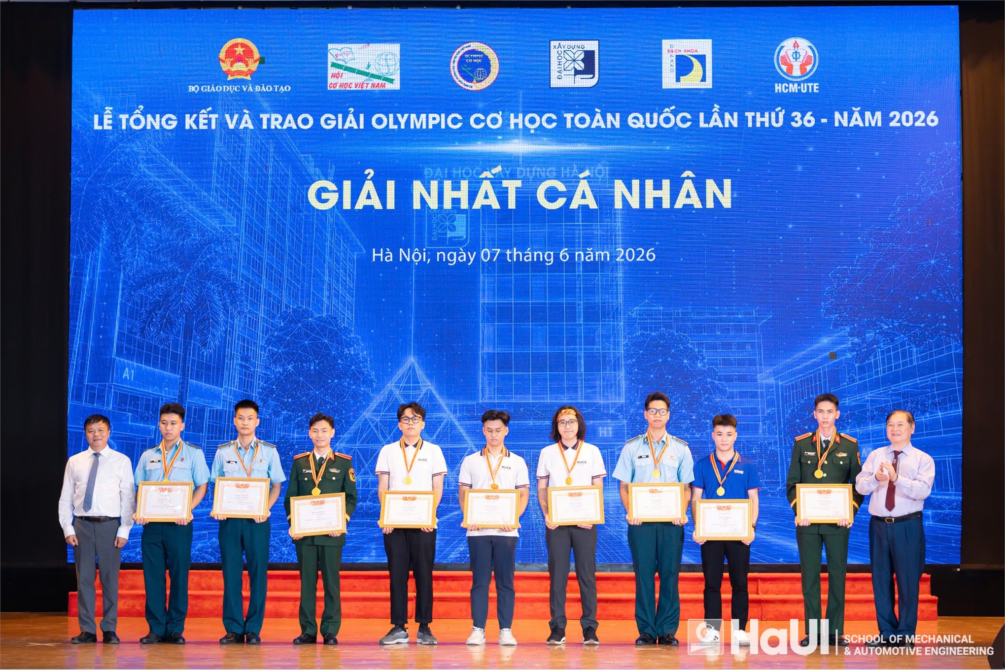 Sinh viên Trường Cơ khí – Ô tô, HaUI khẳng định bản lĩnh tại Olympic Cơ học toàn quốc lần thứ 36