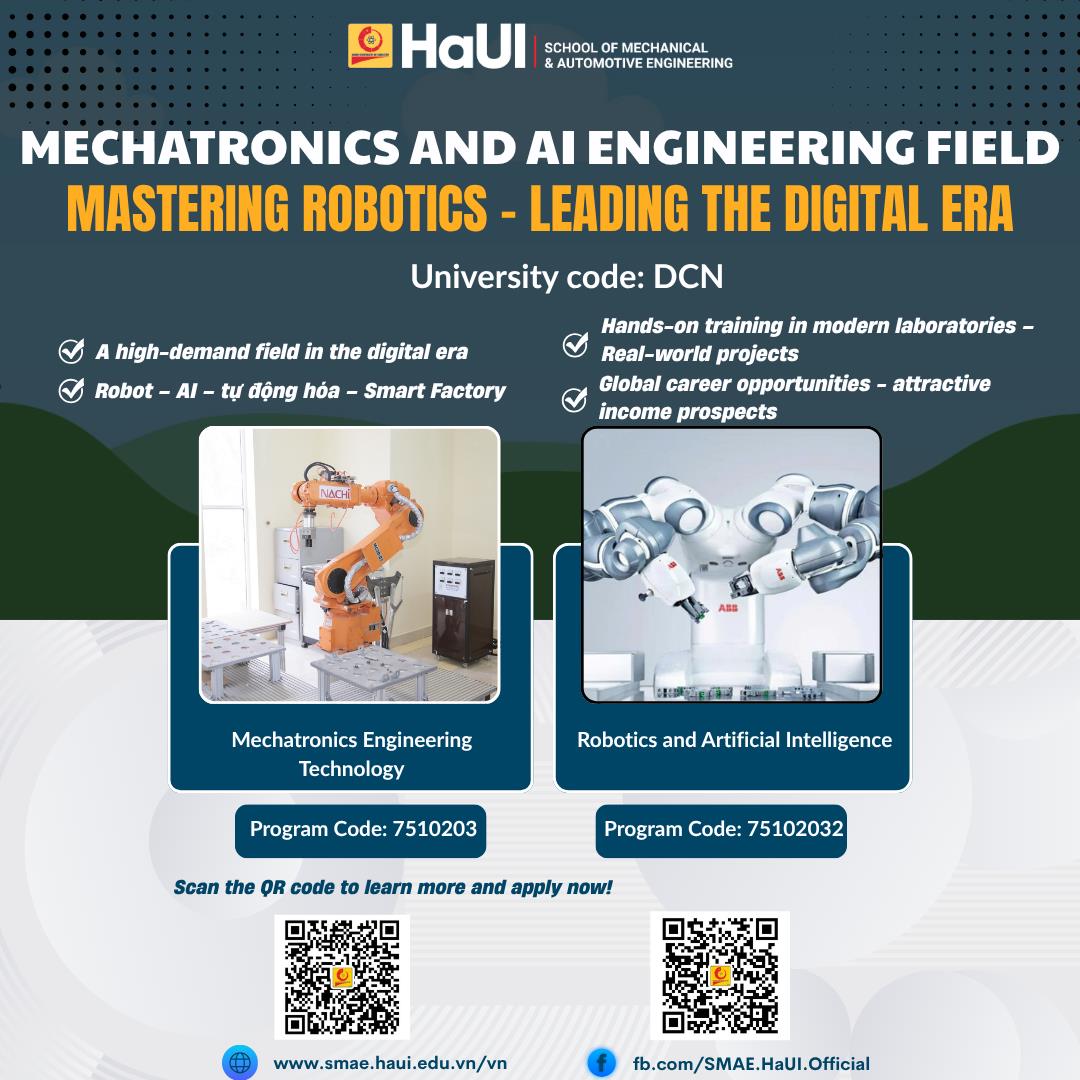 Exploring the Major Groups and Training Programs at the School of Mechanical and Automotive Engineering, HaUI in 2026: A Launchpad for Global Engineers and Graduates