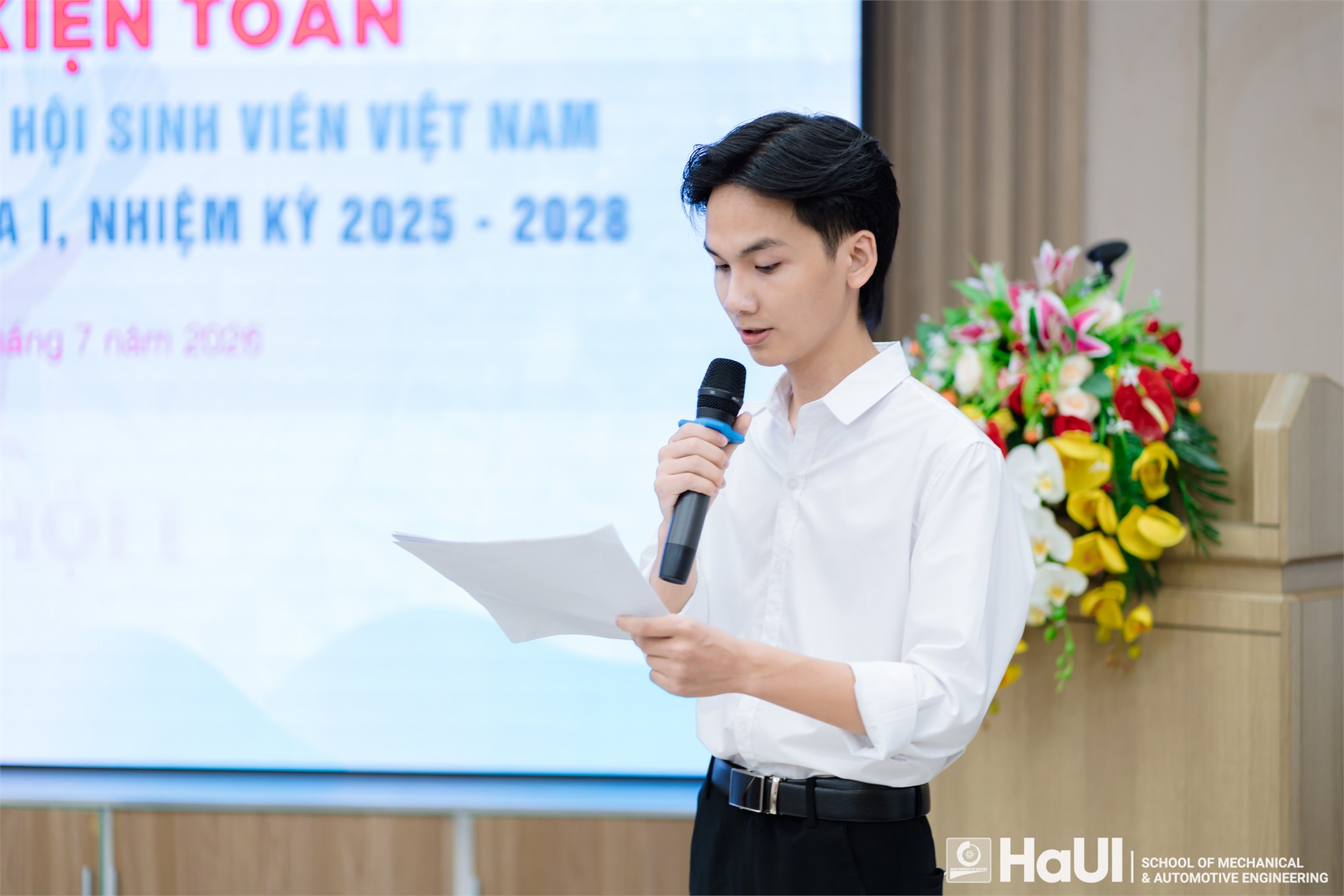Hội nghị kiện toàn Ban Chấp hành và chức danh chủ chốt Liên chi Hội Sinh viên Trường Cơ khí - Ô tô khóa I, nhiệm kỳ 2025 – 2028