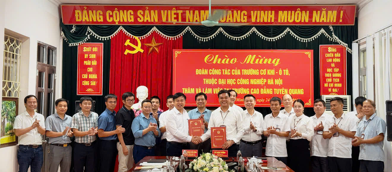 Trường Cơ khí – Ô tô, HaUI hợp tác với Trường Cao đẳng Tuyên Quang: khẳng định sứ mệnh đào tạo nguồn nhân lực trình độ cao