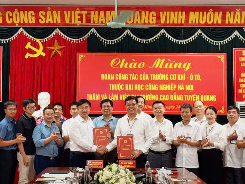 Trường Cơ khí – Ô tô, HaUI hợp tác với Trường Cao đẳng Tuyên Quang: Khẳng định sứ mệnh đào tạo nguồn nhân lực trình độ cao